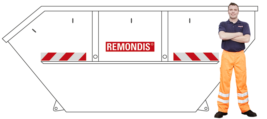 10 m³ Absetzkippermulde (Holzabfälle)